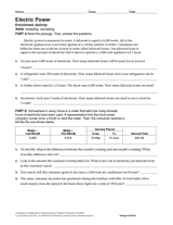 Activity: Electric Power