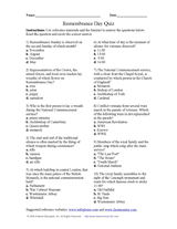 Remembrance Day Quiz