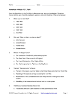 Quiz: American History 101, Part I