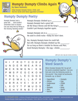 Humpty Dumpty Climbs Again Reproducible Activity Sheets
