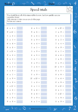 Multiplication Speed Trials VI