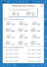 Estimating Sums of Money (Grade 4)