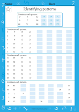 Identifying Increasing & Decreasing Number Patterns I