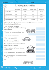 Reading Timetables (Grade 3)