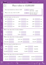 Place Value to 10,000,000 (Grade 5)