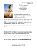 The Springsweet Teacher's Guide