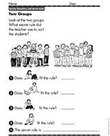 Two Groups: Who Fit the Rule?