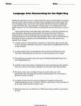 Language Arts: Researching for the Right Dog